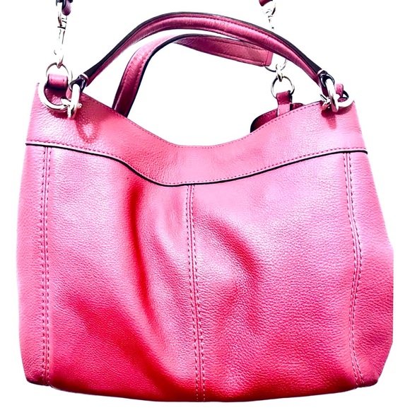 COACH  Lexy Pebbled Rose Leather Shoulder Bag - Picture 2 of 4